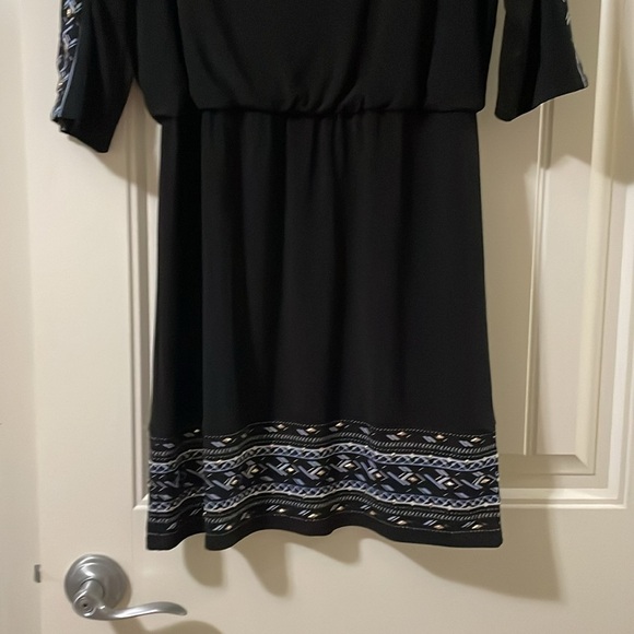 White House Black Market 3/4 Sleeve Black Dress Size Small - Picture 10 of 10